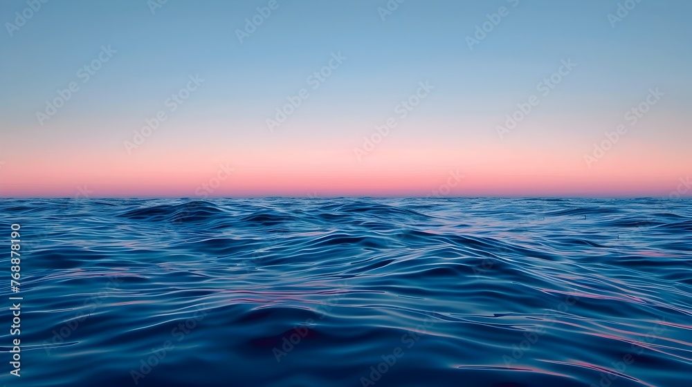 Tranquil Seascape at Dawn A Serene Blend of Ocean Sky and Reflective Beauty