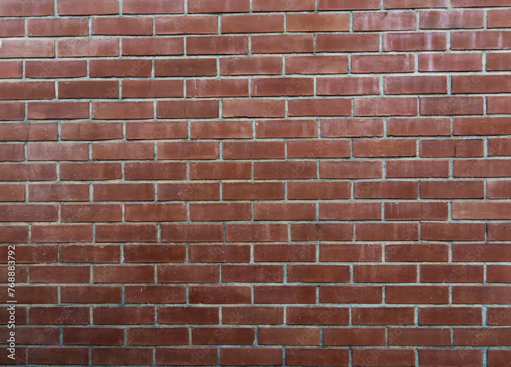 Fototapeta premium Red color brick wall for k background