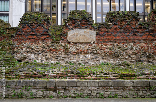 Photography London, UK: Part of the ancient city wall of London