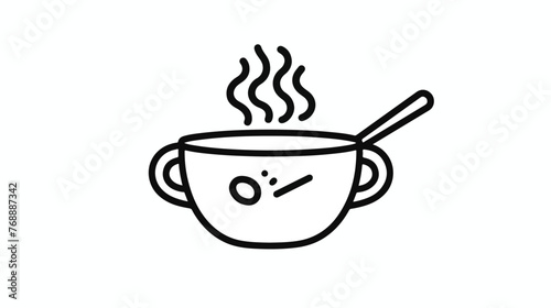 Icon Pottage. related to Breakfast symbol. doodle st