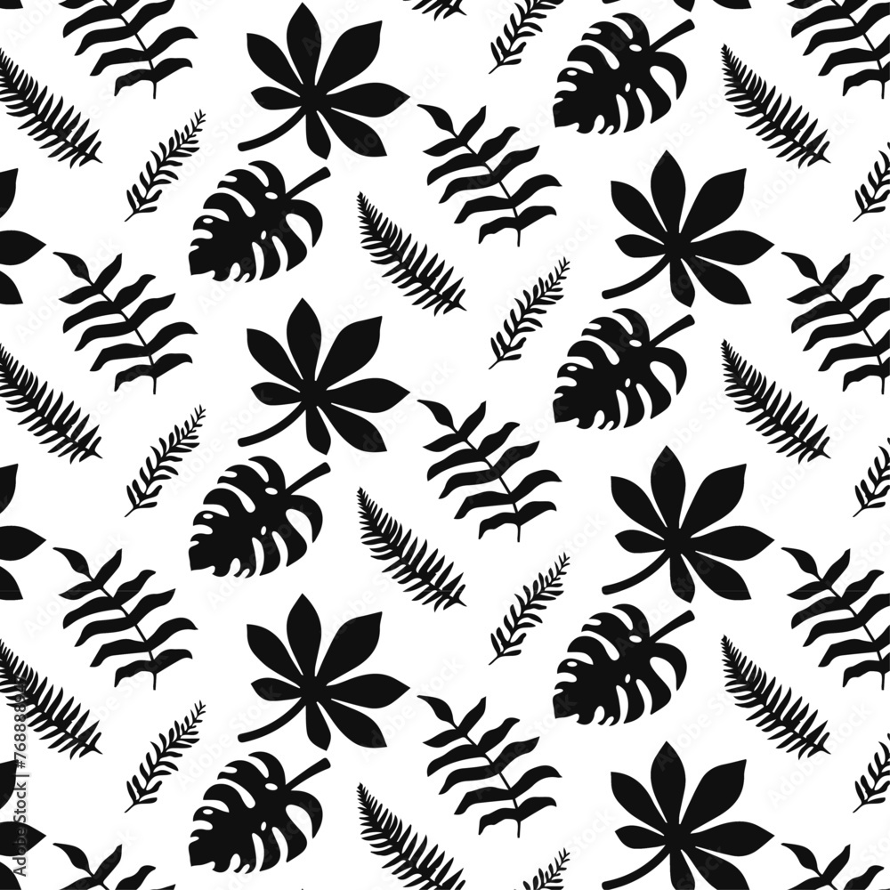 Palm leaf  pattern. Vector illustration