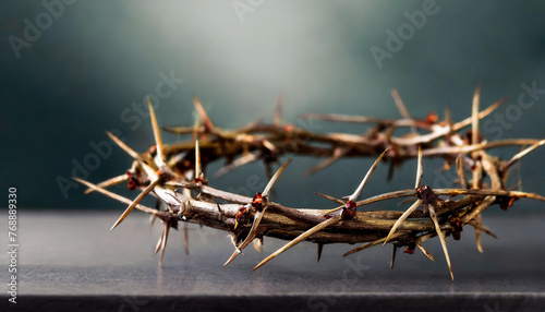 Close-up of crown of Thorns. photo