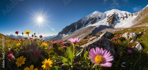 flowers in the mountains