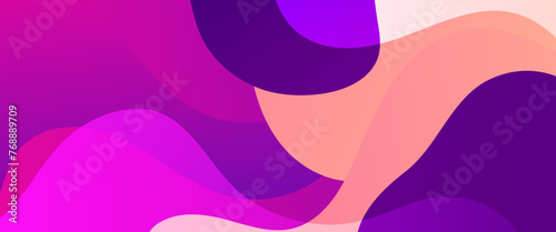 Pink and purple violet minimalist abstract gradient simple banner with wave shapes. Vector design layout for presentations, flyers, posters, background, annual report, invitations