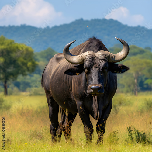 Captivating Portrait of an Indian Bison (Eruma Madu) in Its Natural Habitat