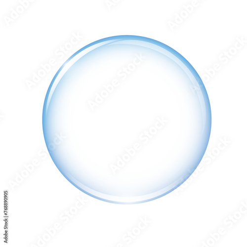 White shiny bubble, balloon. Vector illustration