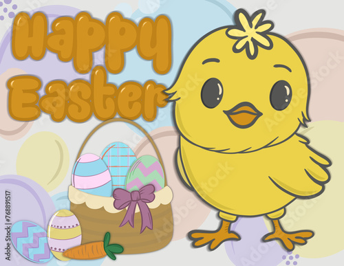 easter chicken with egg