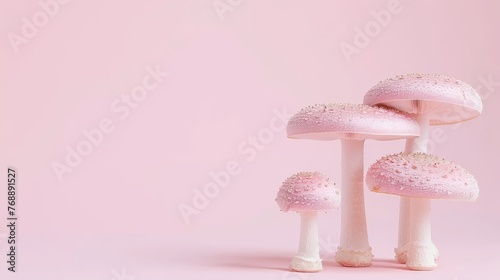 Hypomyces lactifluorum mushroom lobster on soft pastel background for optimal search visibility photo