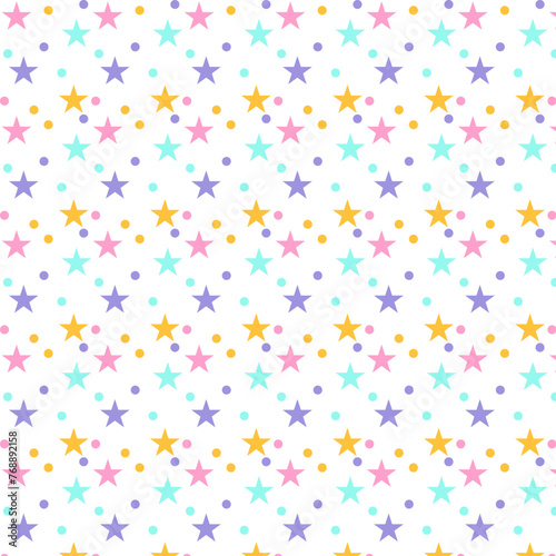 Pattern with stars. Pattern for a children's room, children's clothing, wallpaper in the room. Vector illustration