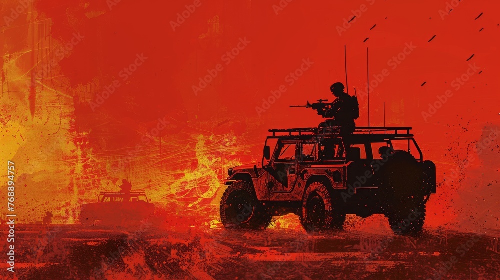 Fototapeta premium Penetration Test Battlefields: Ethical Hacking Simulations and conceptual metaphors of Ethical Hacking Simulations