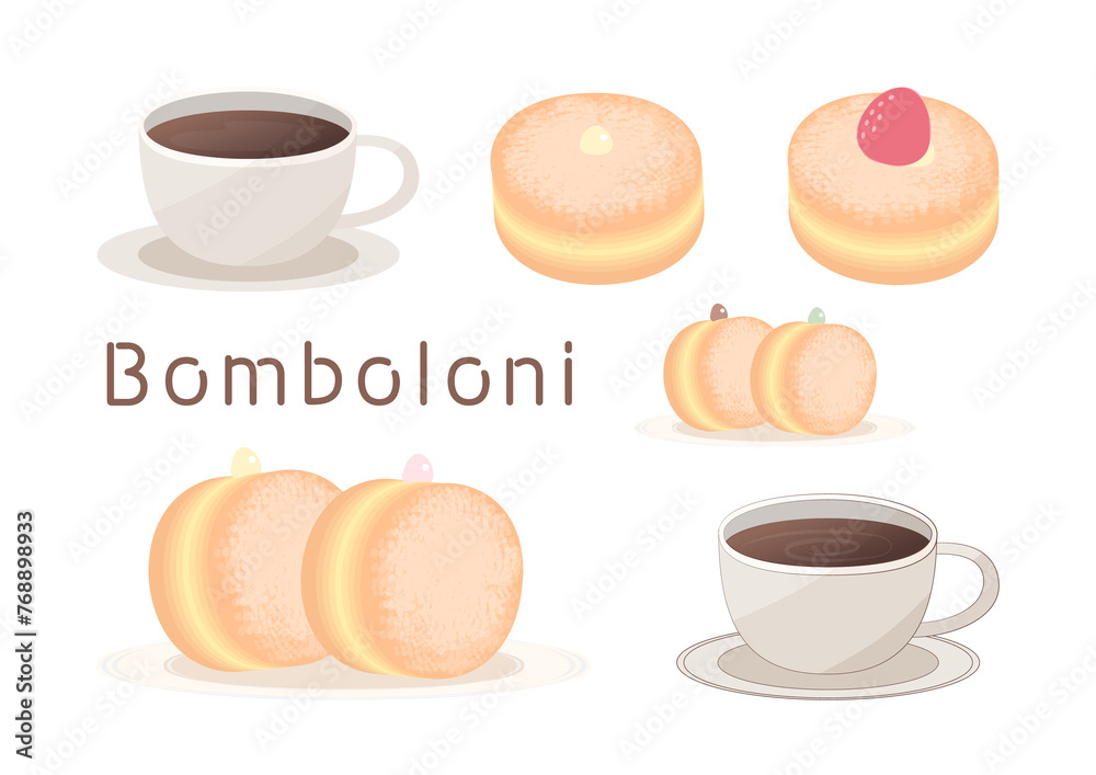 coffee and sweets(Bomboloni) coffee and sweets(Bomboloni)
