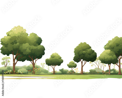 Set of plants, various, summer, watercolor vector transparent background