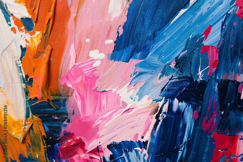 Emotional Chaos: Expressive Brushstrokes and Vivid Colors