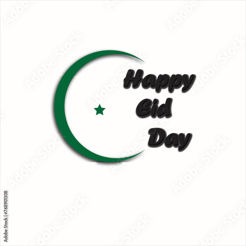 eid day card simple with white background