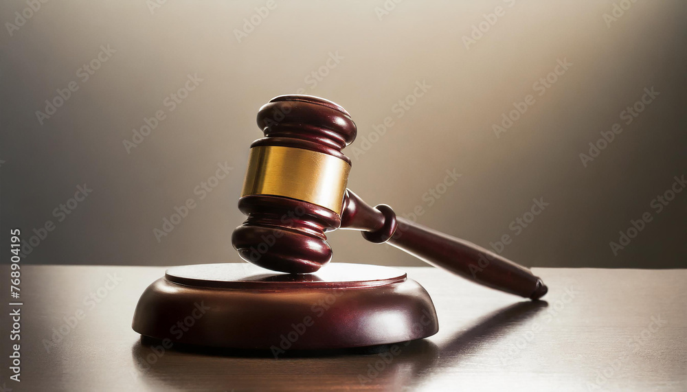 Close-up of law gavel. Symbolizing clarity in legal system.