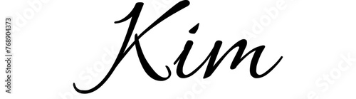 Kim - black color - name written - ideal for websites,, presentations, greetings, banners, cards,, t-shirt, sweatshirt, prints, cricut, silhouette, sublimation