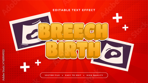 Blue and white water birth 3d editable text effect - font style