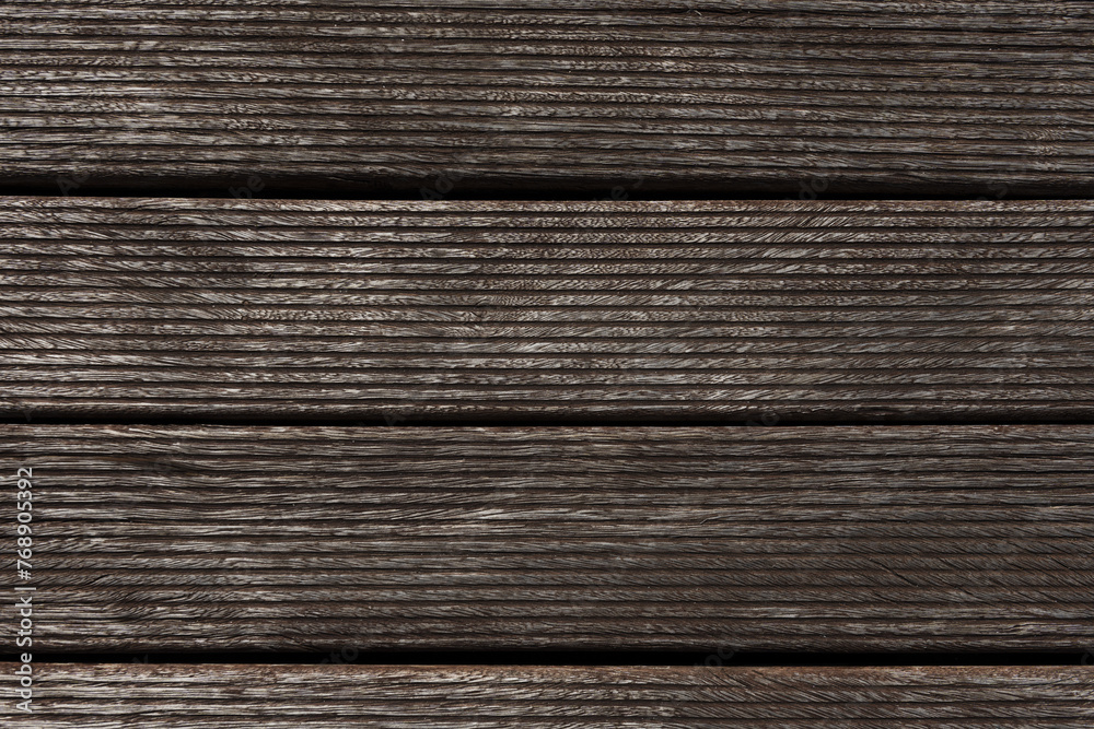 Fototapeta premium brown teak wood planks. Brown wood background texture background