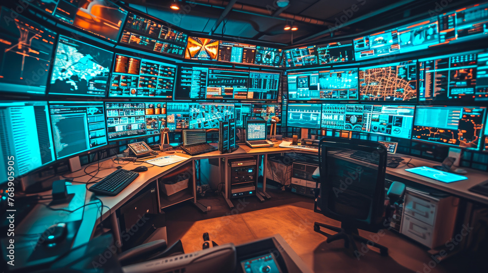 Vigilance Unleashed: Inside a Cybersecurity Command Center