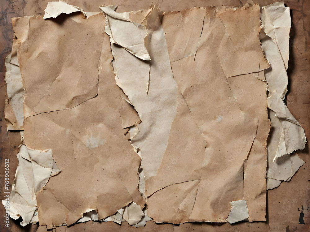 Old paper background. Torn Paper Collage Texture Backgrounds.