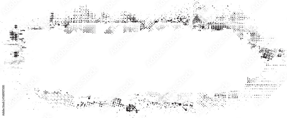 Glitch distorted grange shape . Noise grungy logo . Trendy defect error shapes . Glitched frame .Grunge textured . Distressed effect .Vector shapes - obrazy, fototapety, plakaty 