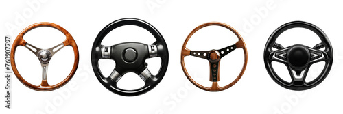 Set of steering wheel on transparent background Remove png