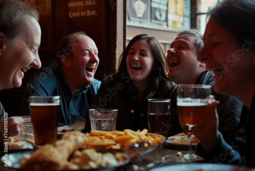 Merry Atmosphere Over Pub Grub Pleasures