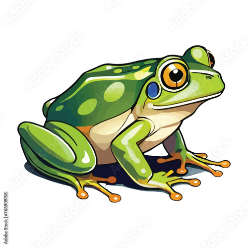 little frog vector isolated with white background © Iqbal