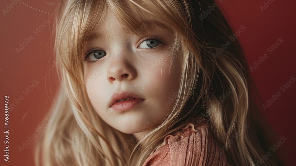 little girl , fashion photography mixed with minimalist abstract art, high fashion , emotive facial expressions little girl , fashion photography mixed with minimalist abstract art, high fashion , emotive facial expressions