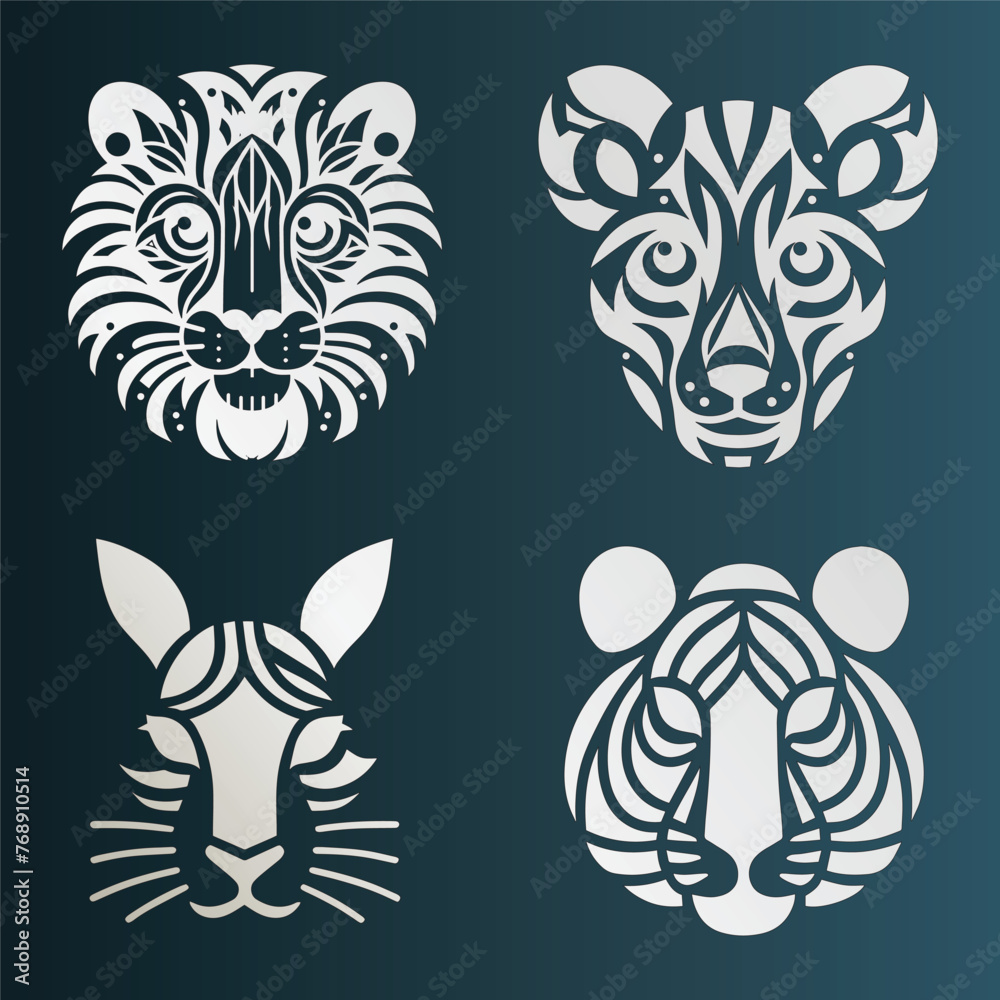 Obraz premium Animals Made with Shapes