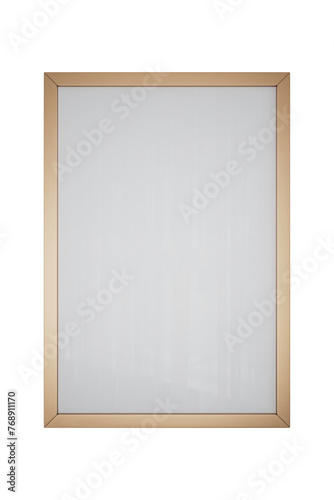 Gold vertical frame with blank canvas