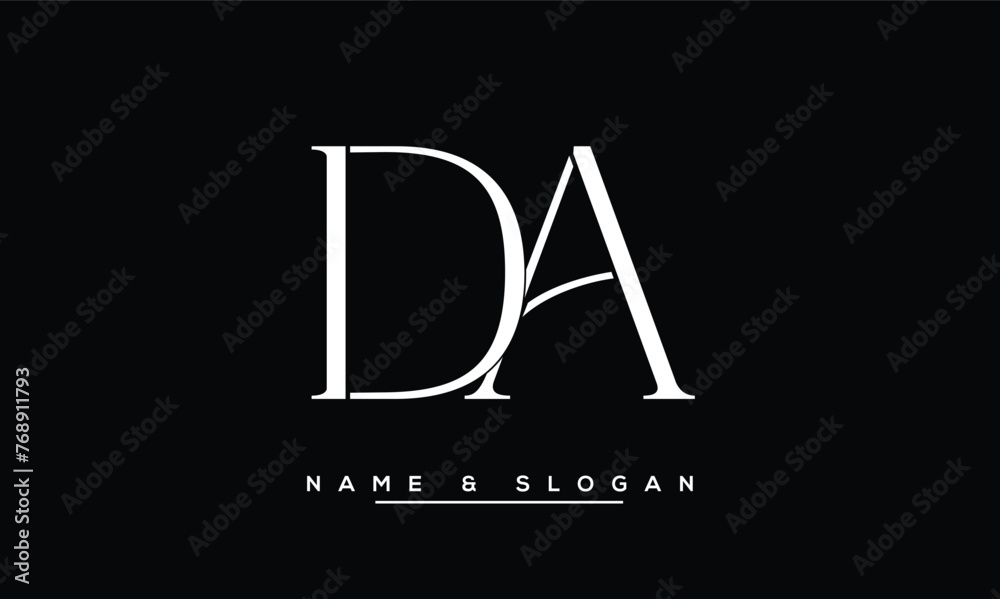 DA, AD, D, A Abstract Letters Logo Monogram DA, AD, D, A Abstract Letters Logo Monogram