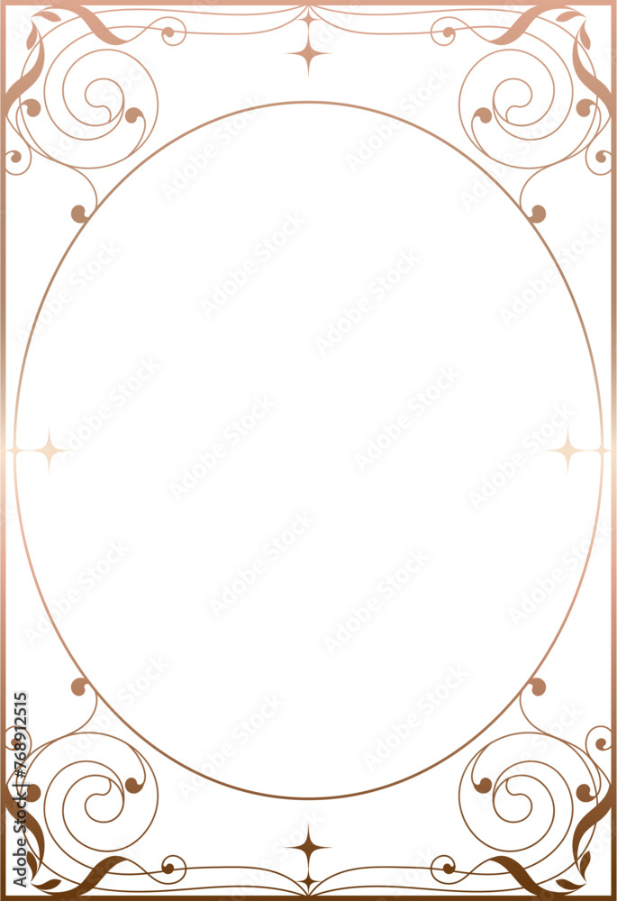 Luxury gold art nouveau frame element vector Luxury gold art nouveau frame element vector