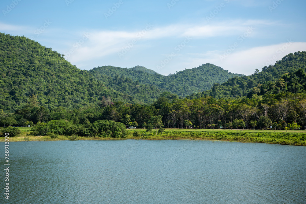 THAILAND PHETCHABURI KEANG KRACHAN DAM LAKE