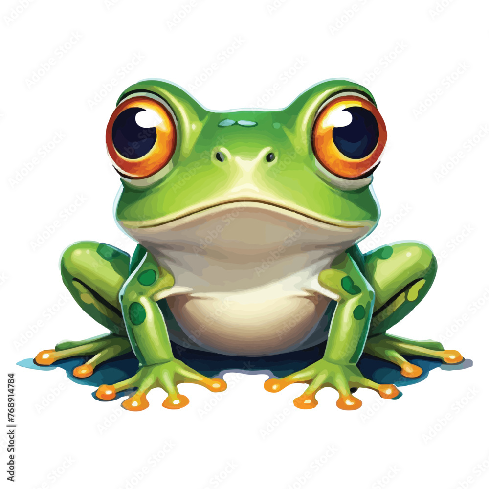 Fototapeta premium little frog vector isolated with white background