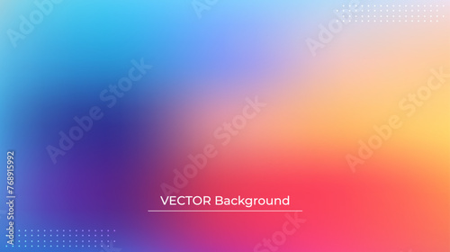 Wallpaper Mural Smooth and blurry colorful gradient mesh background. Modern bright rainbow colors. Easy editable soft colored vector banner template. Premium quality Torontodigital.ca
