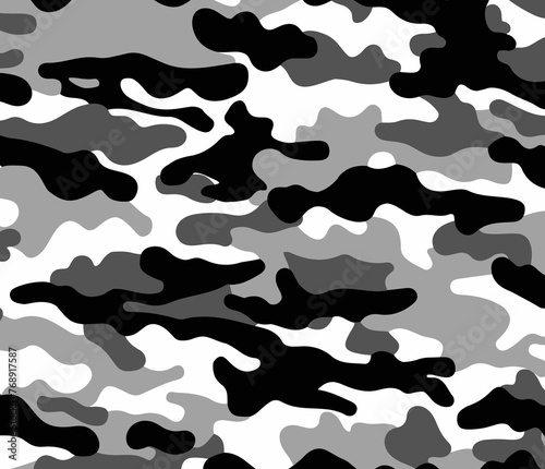 Camuflagem preto e branco militar 