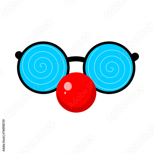 Clown Red Nose and Clown glasses  photo