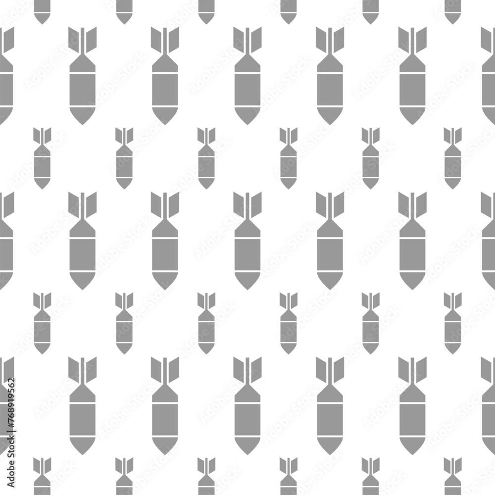 Bomb pattern repeat seamless isolated on white background - obrazy, fototapety, plakaty 