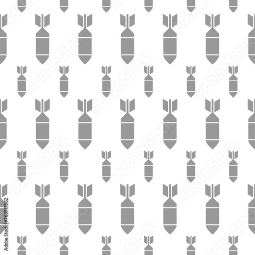 Bomb pattern repeat seamless isolated on white background