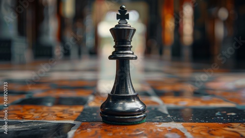 A chess piece symbolizing strategy or power