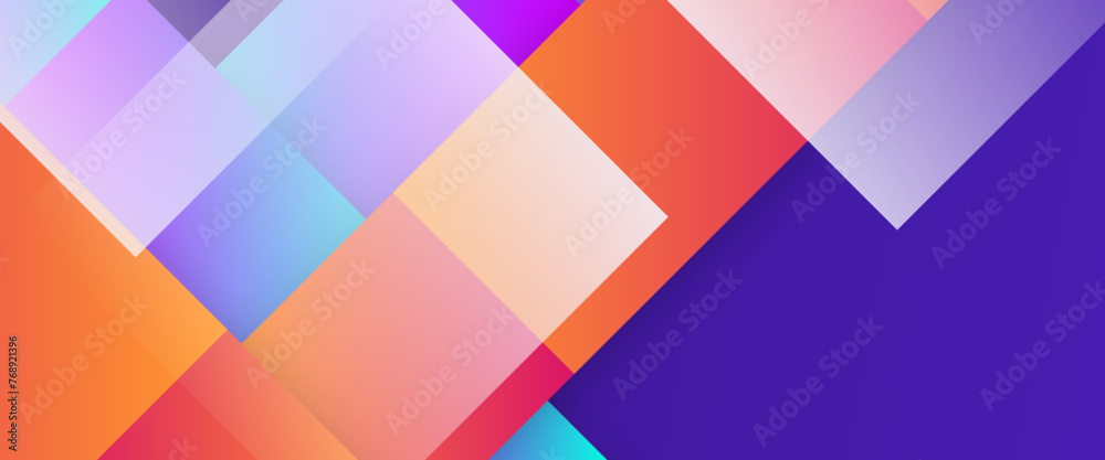 Colorful vector minimalist modern abstract banner with shapes. For website, banners, brochure, posters, flyer, card, and cover