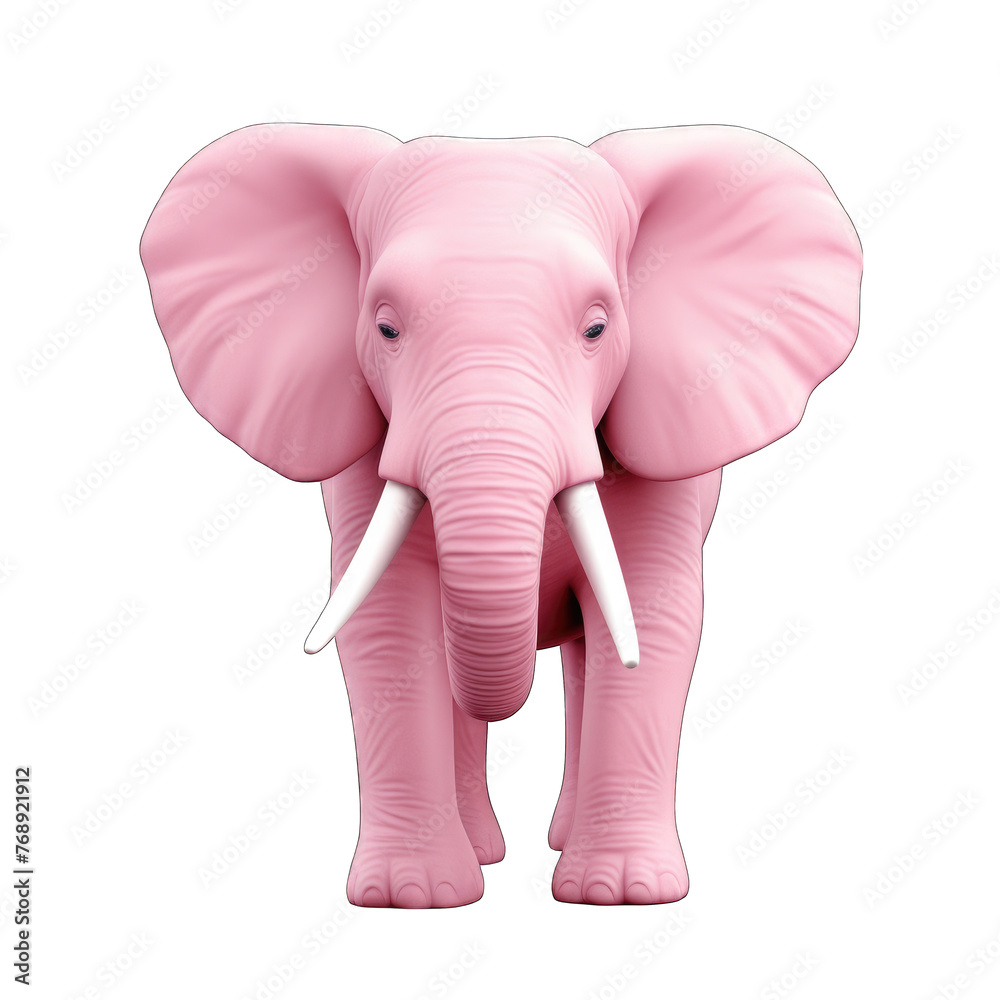 pink elephant - 3d illustration png