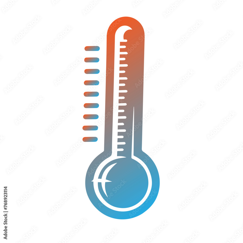 gradient thermometer flat vector icon gradient thermometer flat vector icon