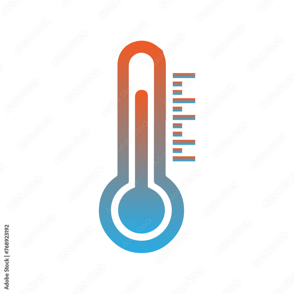 gradient thermometer flat vector icon gradient thermometer flat vector icon