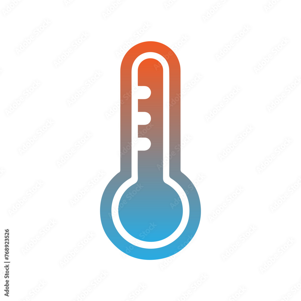 gradient thermometer flat vector icon gradient thermometer flat vector icon