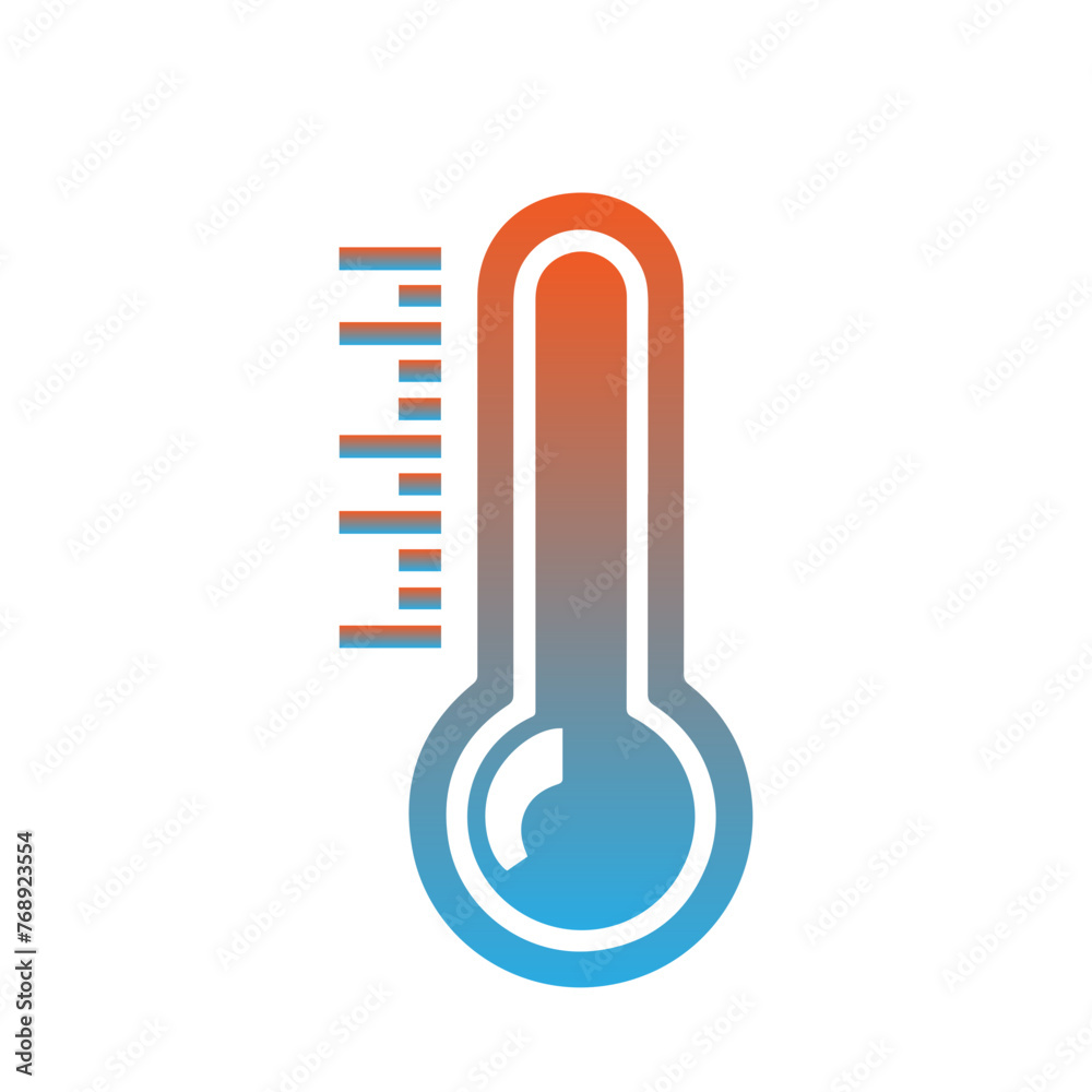 gradient thermometer flat vector icon gradient thermometer flat vector icon