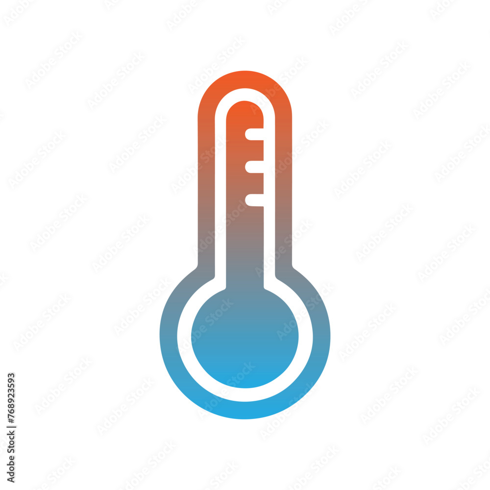 gradient thermometer flat vector icon gradient thermometer flat vector icon