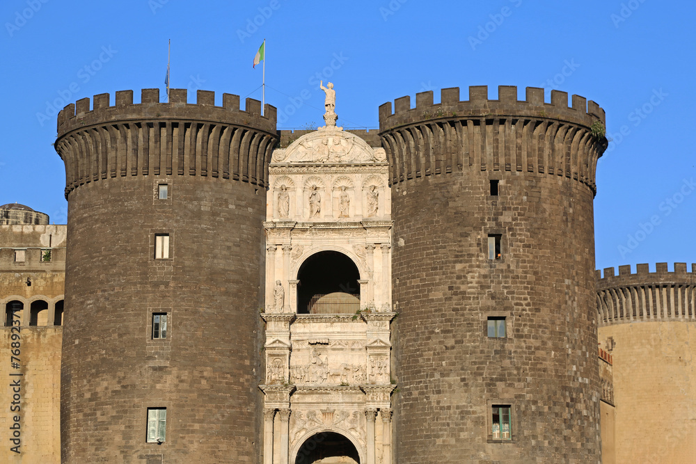 Porta Nolana Gate Historic Landmark in Naples Italy