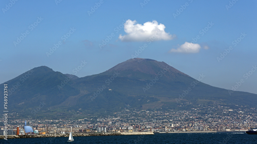 Mount Vesuvius Volcano Naples Italy Summer Landscape